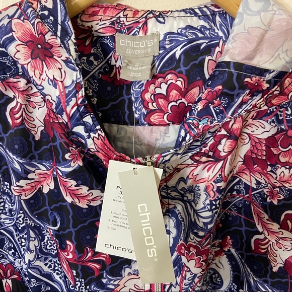 CHICO’S Paisley Packable Jacket 2 Large - Picture 6 of 7